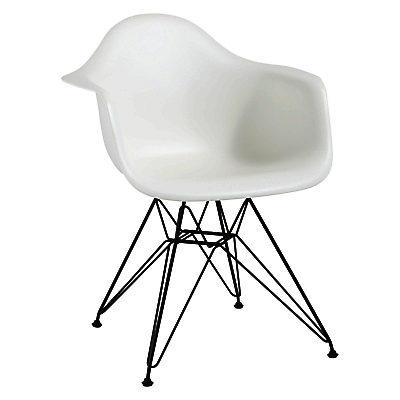 Vitra Eames DAR 43cm Armchair White / Black